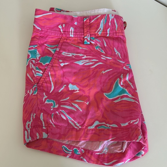 Lily Pulitzer The Callahan Shorts Pink and Blue Size 2 - Picture 6 of 6